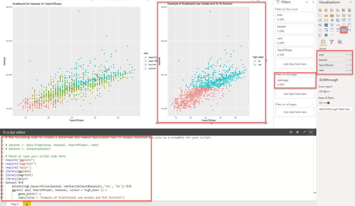 PowerBI and R Integration - Setup and Visualization Example - BI Practice