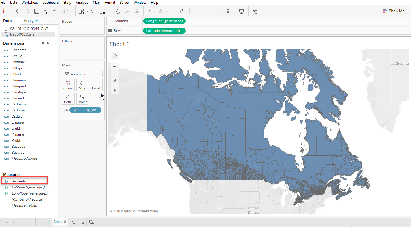 Tableau Shape And Postcode Map Tableau: Load Census Shape Data - BI Practice