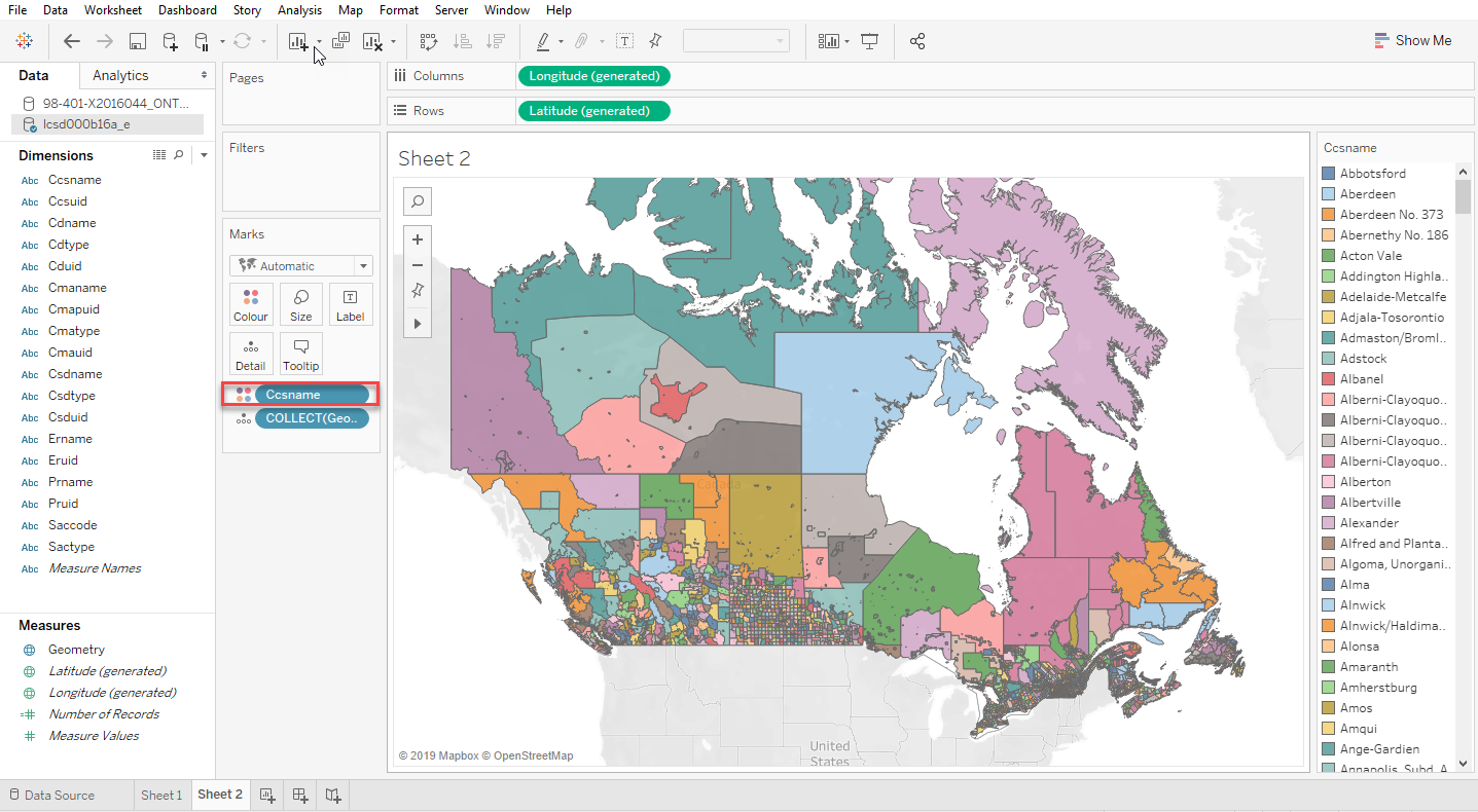 Tableau Shape And Postcode Map Tableau: Load Census Shape Data - BI Practice