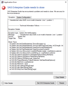 SAS Enterprise Guide Error - BI Practice